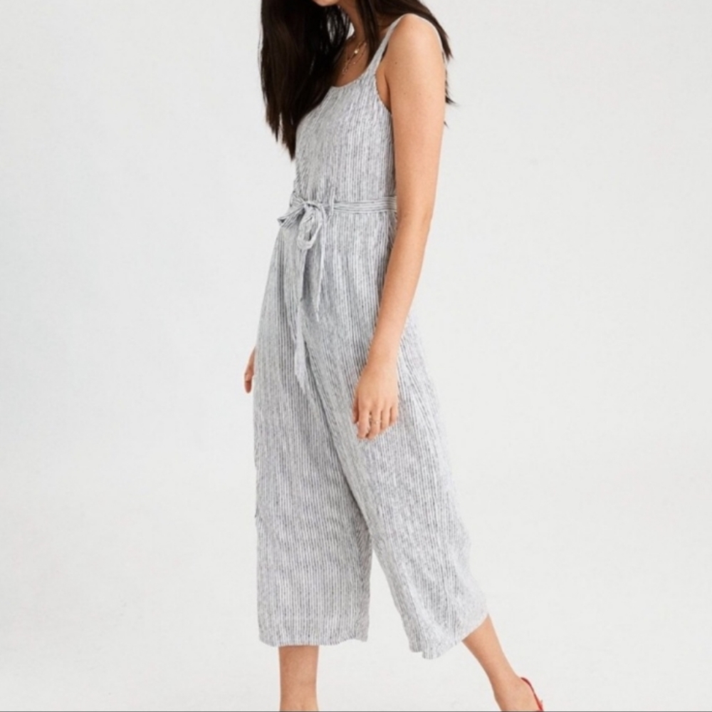 American eagle Striped jumpsuit